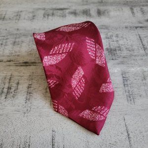 Fendi Garnet Red Silk Neck Tie 57" X 3.5"